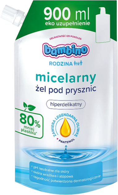 Гель для душу Bambino Rodzina Micellar Hyperdelicate Refill 900 мл (5900017083995) - зображення 1