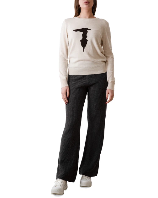 Джемпер жіночий TRUSSARDI JEANS (56M00547-OF000779-W018/22-23) Кремовий S - Фото 2 Джемпер жіночий TRUSSARDI JEANS (56M00547-OF000779-W018/22-23) Кремовий S - изображение 2