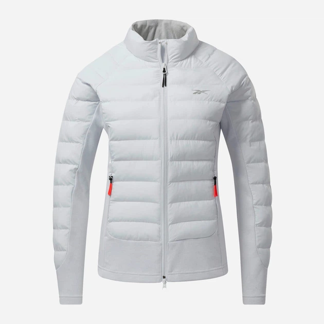 Куртка демисезонная короткая женская Reebok W Dmx Hbrd Wt Jkt H52834 XXS Серая (4064056883501) - Фото 6 Куртка демисезонная короткая женская Reebok W Dmx Hbrd Wt Jkt H52834 XXS Серая (4064056883501) - изображение 6