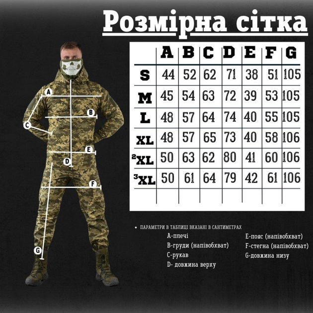 Тактический костюм Poseidon 3в1 пиксель XL - изображение 2