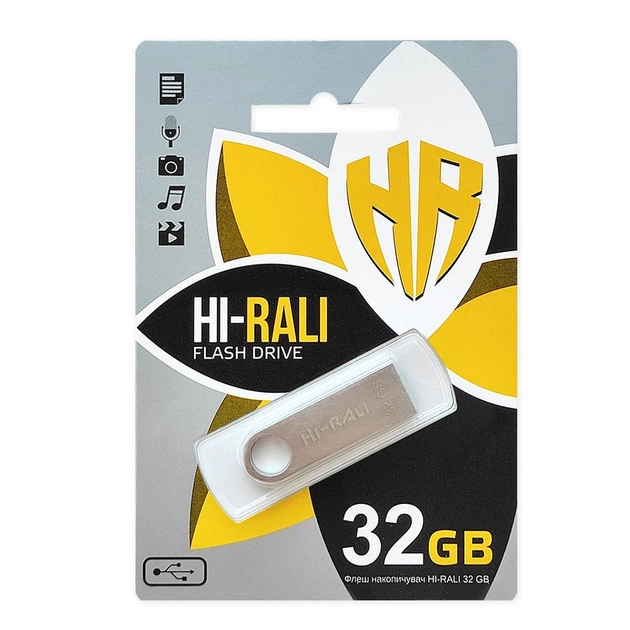 Флеш-накопичувач USB 32GB Hi-Rali Shuttle Series Silver (HI-32GBSHSL) - Фото 2 Флеш-накопичувач USB 32GB Hi-Rali Shuttle Series Silver (HI-32GBSHSL) - зображення 2