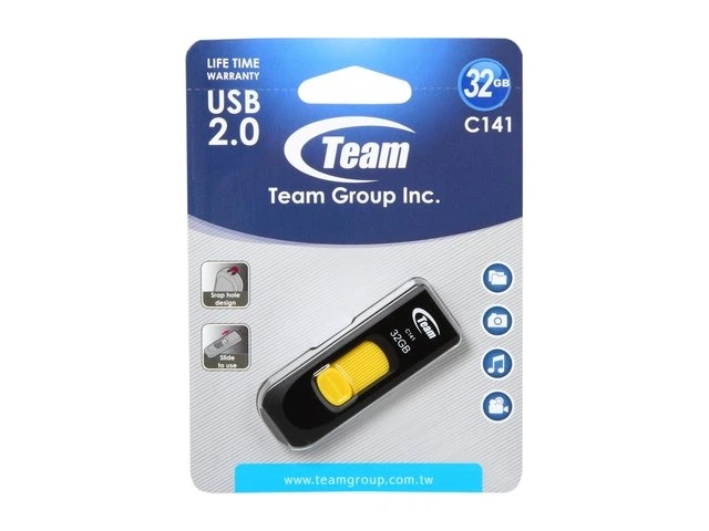 Флеш-накопичувач USB 32Gb Team C141 Yellow (TC14132GY01) - зображення 2