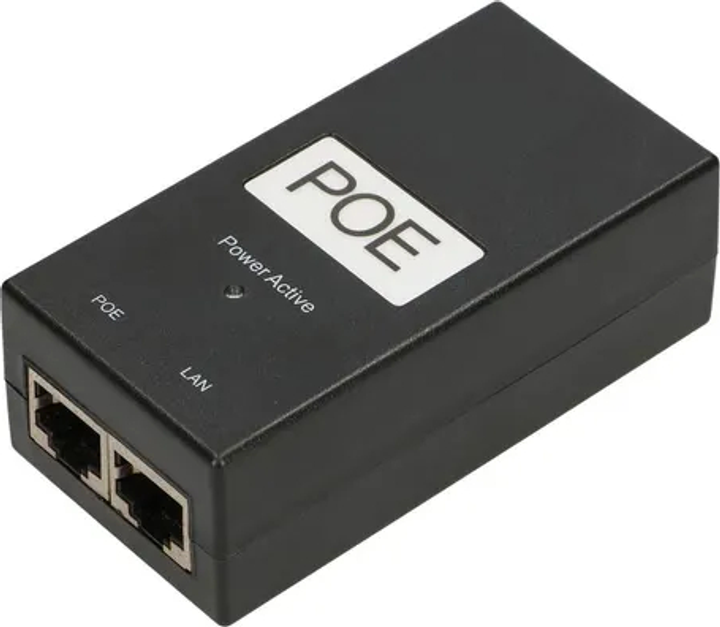 Zasilacz z kablem sieciowym Extralink POE-48-24W 48V 24W 0.5A Gigabit (EX.14190) - obraz 1