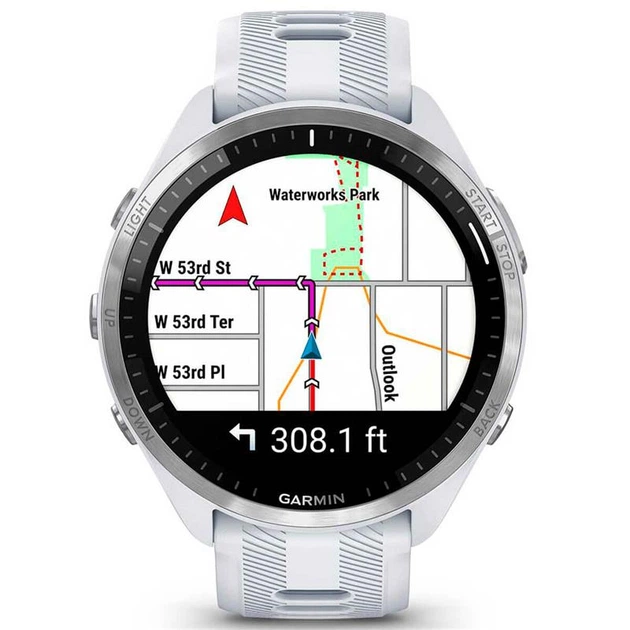 Смарт-годинник Garmin Forerunner 965 Titanium Bezel with Whitestone Case and Whitestone/Powder Gray Silicone Band (010-02809-81) - изображение 6