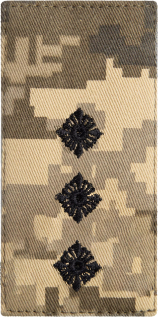 Шеврон нашивка на липучке IDEIA погон звания ВСУ Старший лейтенант 5х10 см пиксель (2200004295770) - изображение 1