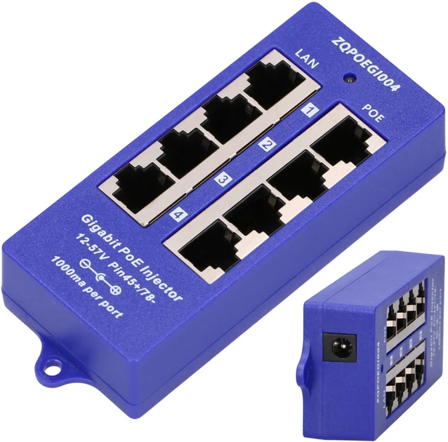 Iniektor PoE Extralink 4-portowy gigabitowy (EX.6358) - obraz 4