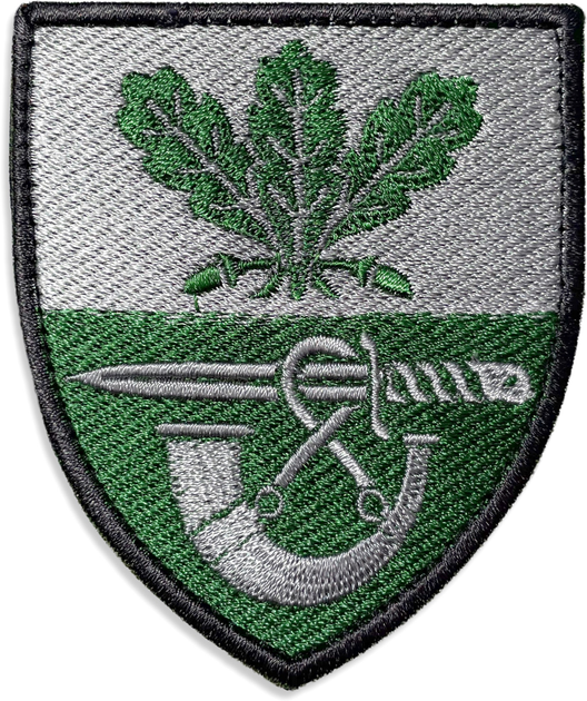 Шеврон на липучці IDEIA 61 окрема піхотна єгерська бригада 7х8 см зелений (2200004269979) - зображення 1