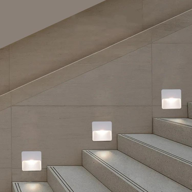 Світильник світлодіодний настінний, LED бра STEP 3W WHITE 4200K 90x120x12 220V IP65 - зображення 9