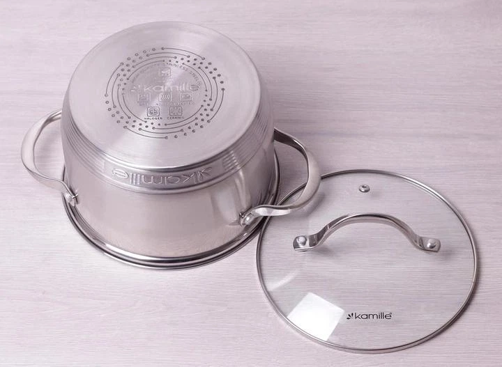 Кастрюля Kamille 6.5 л 24 см (KM-4724S) - Фото 2 Кастрюля Kamille 6.5 л 24 см (KM-4724S) - изображение 2
