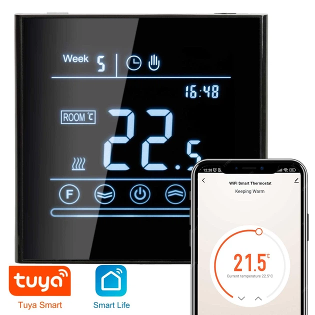 Теплый пол Prime Electric 15м²-18,8м²/ 3000Вт (150м) нагревательный кабель под плитку 20Вт/м с сенсорным WiFi терморегулятором черным - изображение 2