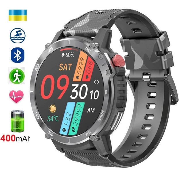 Умные часы смарт мужские круглые черные со звонком Smart Watch с украинским языком многофункциональные Modfit Sniper Pro Black-Silver 41 мм - Фото 4 Умные часы смарт мужские круглые черные со звонком Smart Watch с украинским языком многофункциональные Modfit Sniper Pro Black-Silver 41 мм - изображение 4