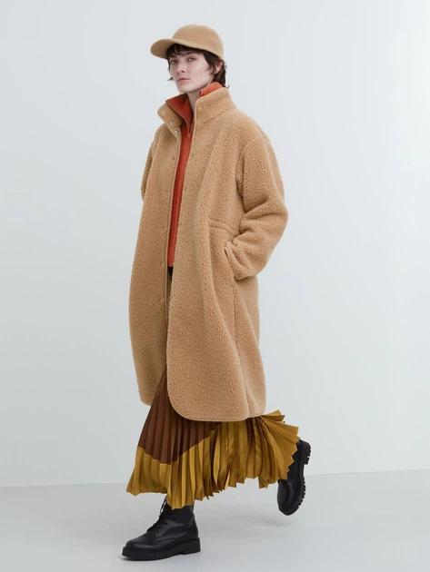 Пальто осеннее длинное женское Uniqlo 393608141 XS Коричневое (1159798816) - Фото 3 Пальто осеннее длинное женское Uniqlo 393608141 XS Коричневое (1159798816) - изображение 3
