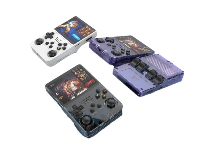 Портативная игровая ретро приставка Data Frog R36S, HDMI 3.5'', 64gb, 15000 игр Sega NES MAME, черная - изображение 4