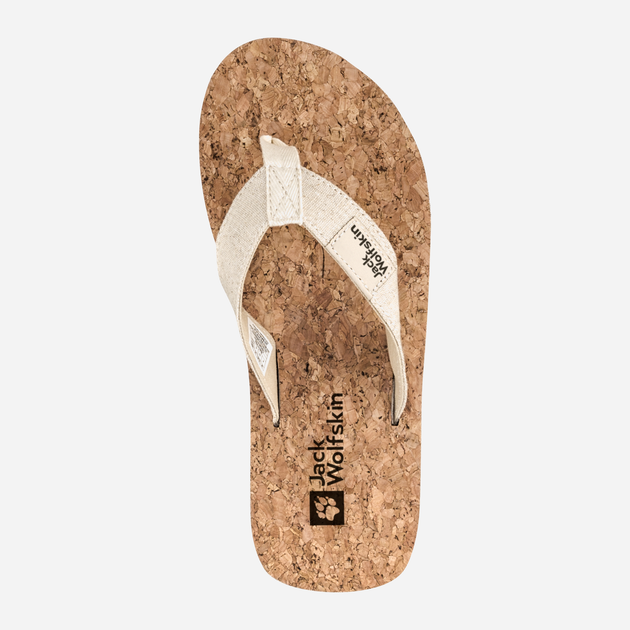Жіночі в'єтнамки Jack Wolfskin Ecostride 2 Slipper W 4051931-5324 38 Бежеві (4064993197495) - зображення 5