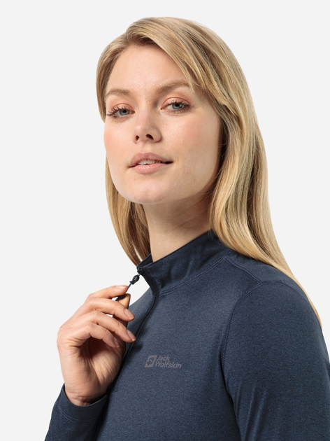 Спортивна жіноча кофта Jack Wolfskin Sky Thermal Hz W 1808951-1010 S Темно-синя (4064993858600) - зображення 3
