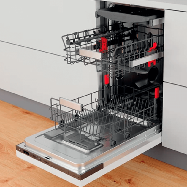Вбудована посудомийна машина 45 см. Whirlpool WSIO3O34PFEX - зображення 3