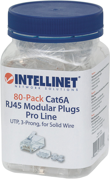 Конектор Intellinet RJ-45 Cat.6a 8P8C Pro Line 80 шт. (766623790550) - зображення 3