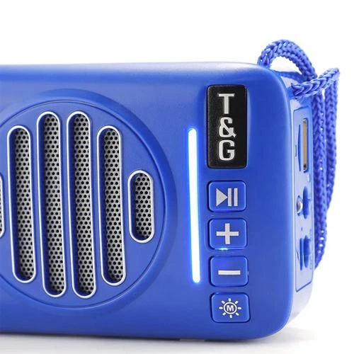 Bluetooth-колонка TG368, speakerphone, радіо, сонячна батарея, blue - Фото 3 Bluetooth-колонка TG368, speakerphone, радіо, сонячна батарея, blue - зображення 3