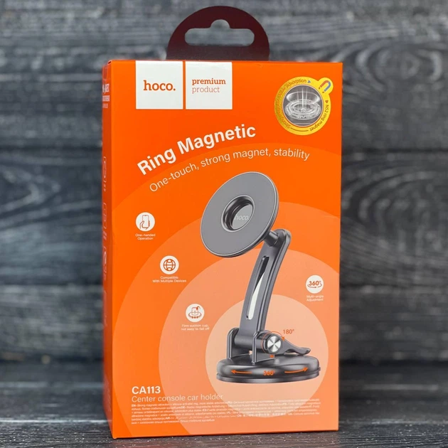 Держатель магнитный HOCO ca113 Magsafe magnetic centre console car holder - изображение 7