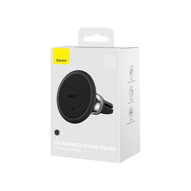 Магнитный автомобильный держатель телефона Baseus C01 Magnetic Phone Holder Black (SUCC000101) - Фото 5 Магнитный автомобильный держатель телефона Baseus C01 Magnetic Phone Holder Black (SUCC000101) - изображение 5