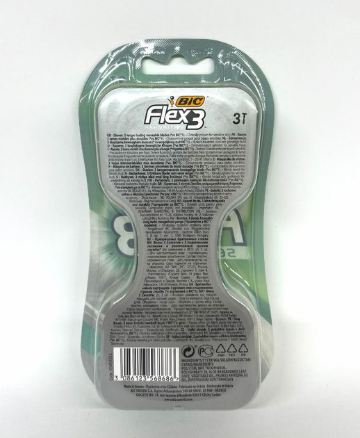 Одноразові станки для гоління BIC Flex 3 Sensitive 3 шт. - зображення 2