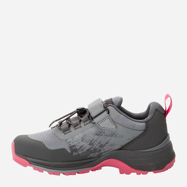 Підліткові трекінгові кросівки для дівчинки Jack Wolfskin Villi Hiker Texapore Low K 4056831-2428 35 Сірі/Рожеві (4064993840506) - зображення 3