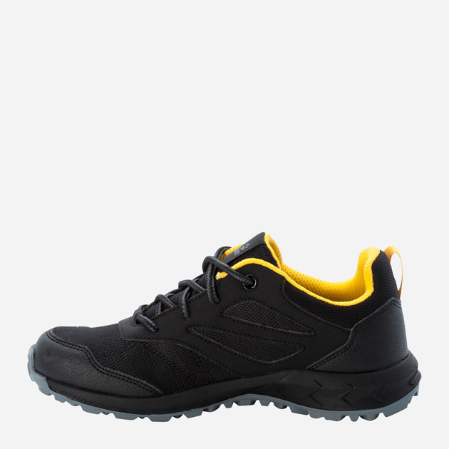 Buty sportowe chłopięce lekkie Jack Wolfskin Woodland Texapore Low K 4042162-6055 27 Czarny/Żółty (4064993186604) - obraz 3