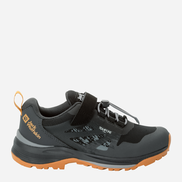 Buty sportowe chłopięce na rzepy Jack Wolfskin Villi Hiker Texapore Low K 4056831-5401 36 Szary/Pomarańczowy (4064993840612) - obraz 1