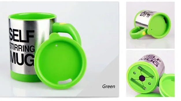 Кружка мешалка SELF Stiring mug (Тип 1) Зеленая - Фото 4 Кружка мешалка SELF Stiring mug (Тип 1) Зеленая - изображение 4