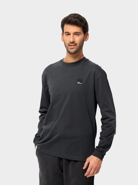 Longsleeve męski Jack Wolfskin Weinmeister L/S 1809371-6502 M Czarny (4064993864694) - obraz 1