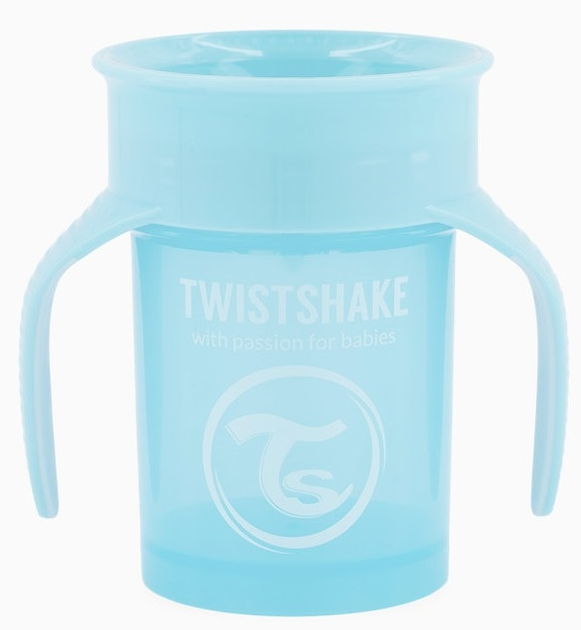 Kubek niekapek Twistshake 360 Cup Pastel Blue 6 m + 230 ml (7350083129291) - obraz 1