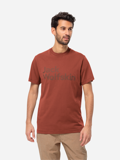 Koszulka męska Jack Wolfskin Essential Logo T M 1809591-2503 XL Ciemnopomarańczowa (4064993863222) - obraz 1