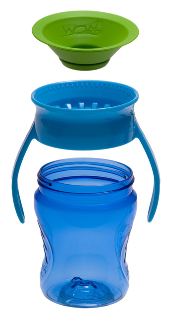 Kubek przejściowy treningowy Wow Cup Baby Tritan Blue 207 ml (856520002952) - obraz 3