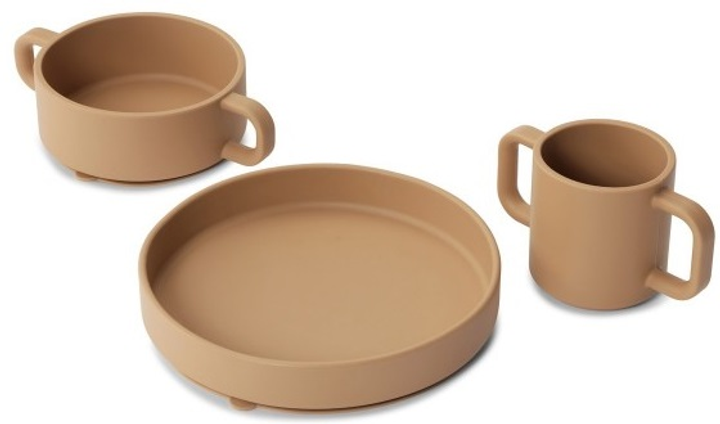 Набір силіконового посуду Everleigh & Me Children Tableware Set Rust 3 шт (5745000280162) - зображення 1
