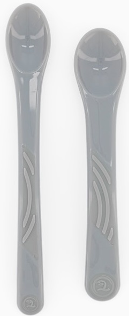 Набір дитячих ложечок Twistshake Feeding Spoon Set 6 м + Pastel Grey 2 шт (7350083121943) - зображення 1