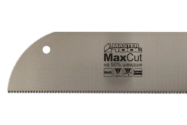 Ножівка для фанери із запилом 12TPI MAX CUT 300 мм загартований зуб 3D заточування поліроване - Фото 2 Ножівка для фанери із запилом 12TPI MAX CUT 300 мм загартований зуб 3D заточування поліроване - зображення 2