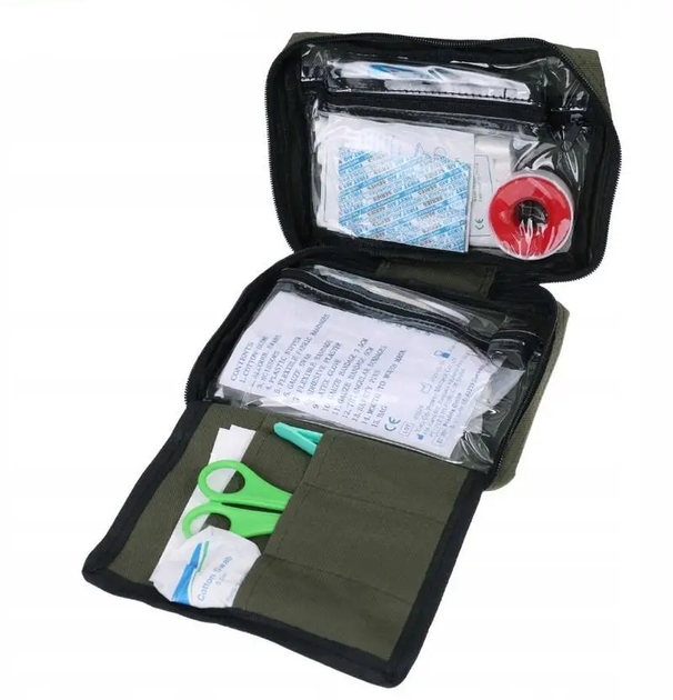 Аптечка велика Mil-Tec Укомплектована MOLLE First Aid Kit Large Olive (16027001) - Фото 4 Аптечка велика Mil-Tec Укомплектована MOLLE First Aid Kit Large Olive (16027001) - изображение 4