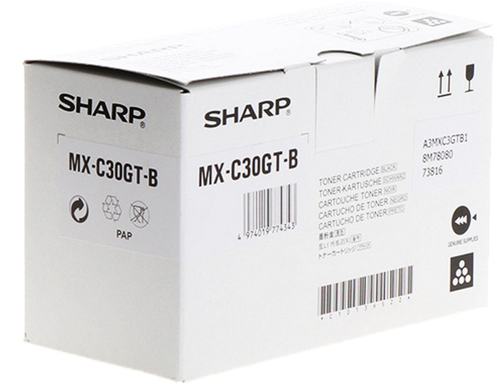 Тонер-картридж Sharp MXC30GTB Black (4974019774343) - зображення 1