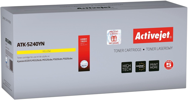 Тонер-картридж Activejet для Kyocera TK-5240Y Yellow (5901443115106) - зображення 1