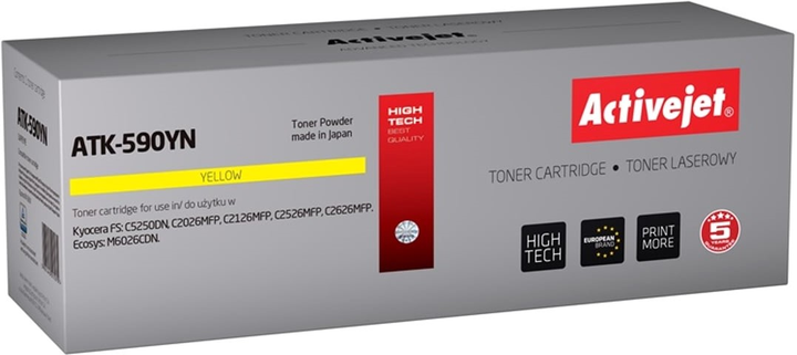 Toner Activejet do Kyocera TK-590Y Yellow (5901443017271) - obraz 1