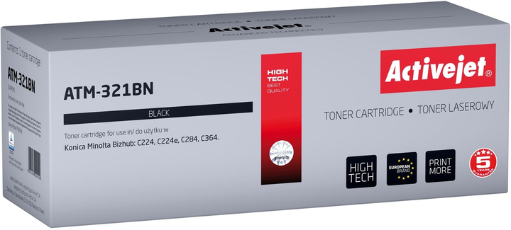 Toner Activejet do Minolta TN321K Black (5901443099192) - obraz 1