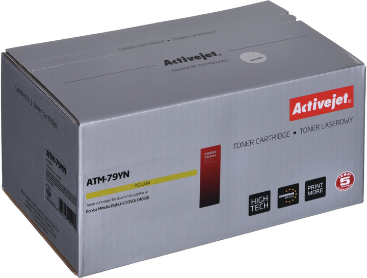 Toner Activejet do Minolta TNP79Y Yellow (5901443120018) - obraz 1