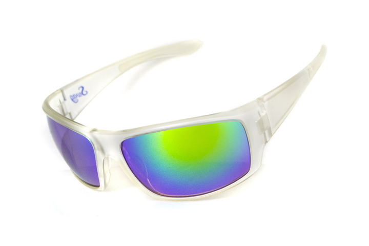Открытыте защитные очки Swag CHILL'N (G-Tech™ green) зеркальные сине-зеленые - изображение 1
