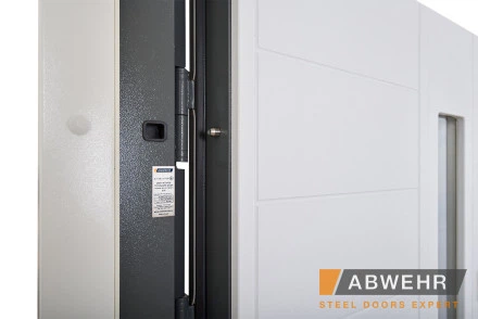 Двері ABWEHR 367 UFO вуличні з терморозривом (960х2050 RAL7016 Антрацит/Біла). Праві. - изображение 9