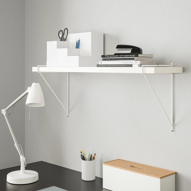 Полиця IKEA BERGSHULT БЕРГСХУЛЬТ, білий, 80х20 см, 704.212.38 - изображение 7