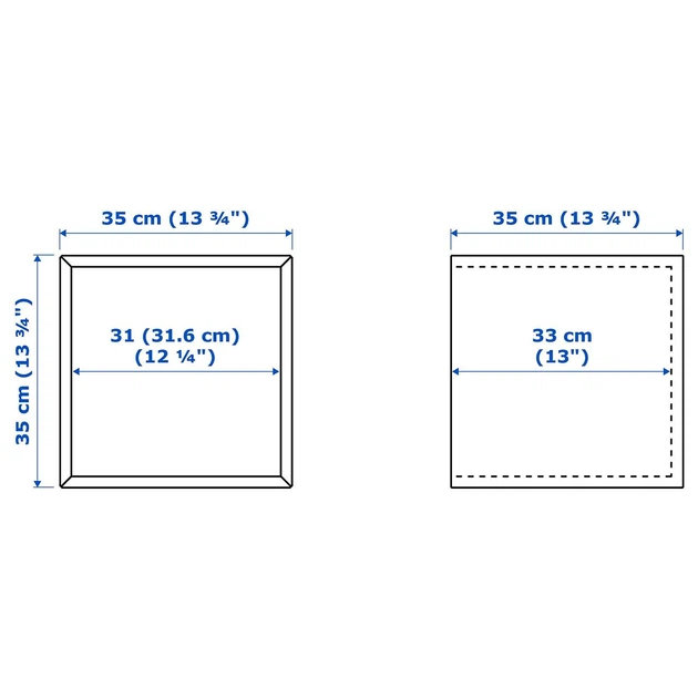 Настенный шкаф IKEA ЭКЕТ, застеклить дверь, коричневый орех, 35x35x35 см, 795.330.19 - изображение 14
