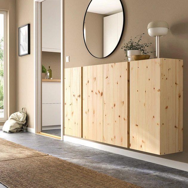 Навесной шкаф с 1 дверцей IKEA ИВАР, сосна, 160x30x83 см, 094.173.82 - изображение 2