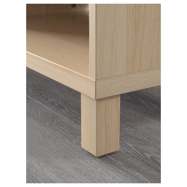 Тумба под ТВ IKEA БЕСТО, имитация беленого дуба, 120x40x48 см, 090.612.30 - изображение 3