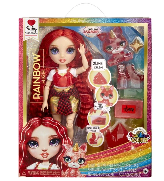 Лялька Rainbow High Rainbow High Ruby Slime Kit & Pet - Рейнбоу Хай Рубі з набором слизу та Вихованцем (503163) - Фото 9 Лялька Rainbow High Rainbow High Ruby Slime Kit & Pet - Рейнбоу Хай Рубі з набором слизу та Вихованцем (503163) - зображення 9