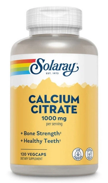 Цитрат кальция Solaray Calcium Citrate 1000 mg 120 капсул - изображение 2